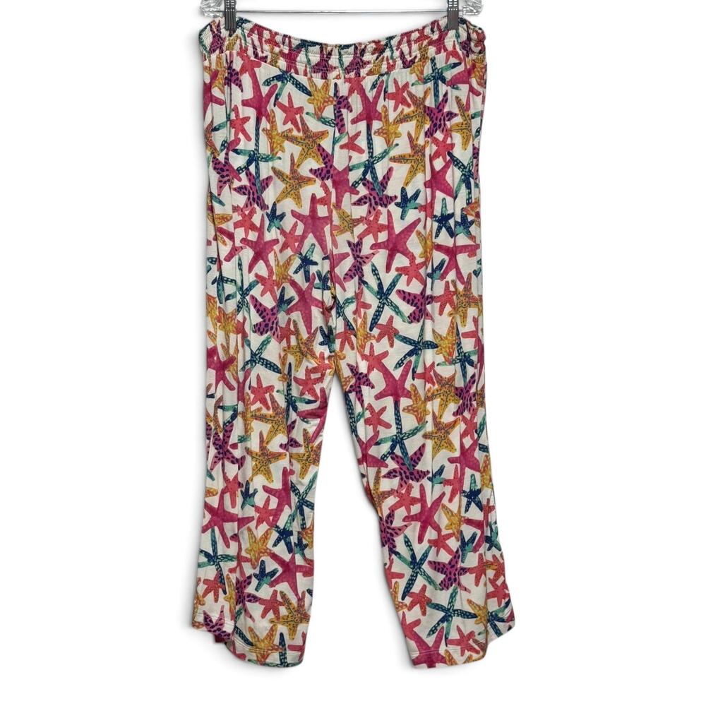 Soma Wide Leg Pajama Lounge Set Colorful Starfish XL - Picture 7 of 8